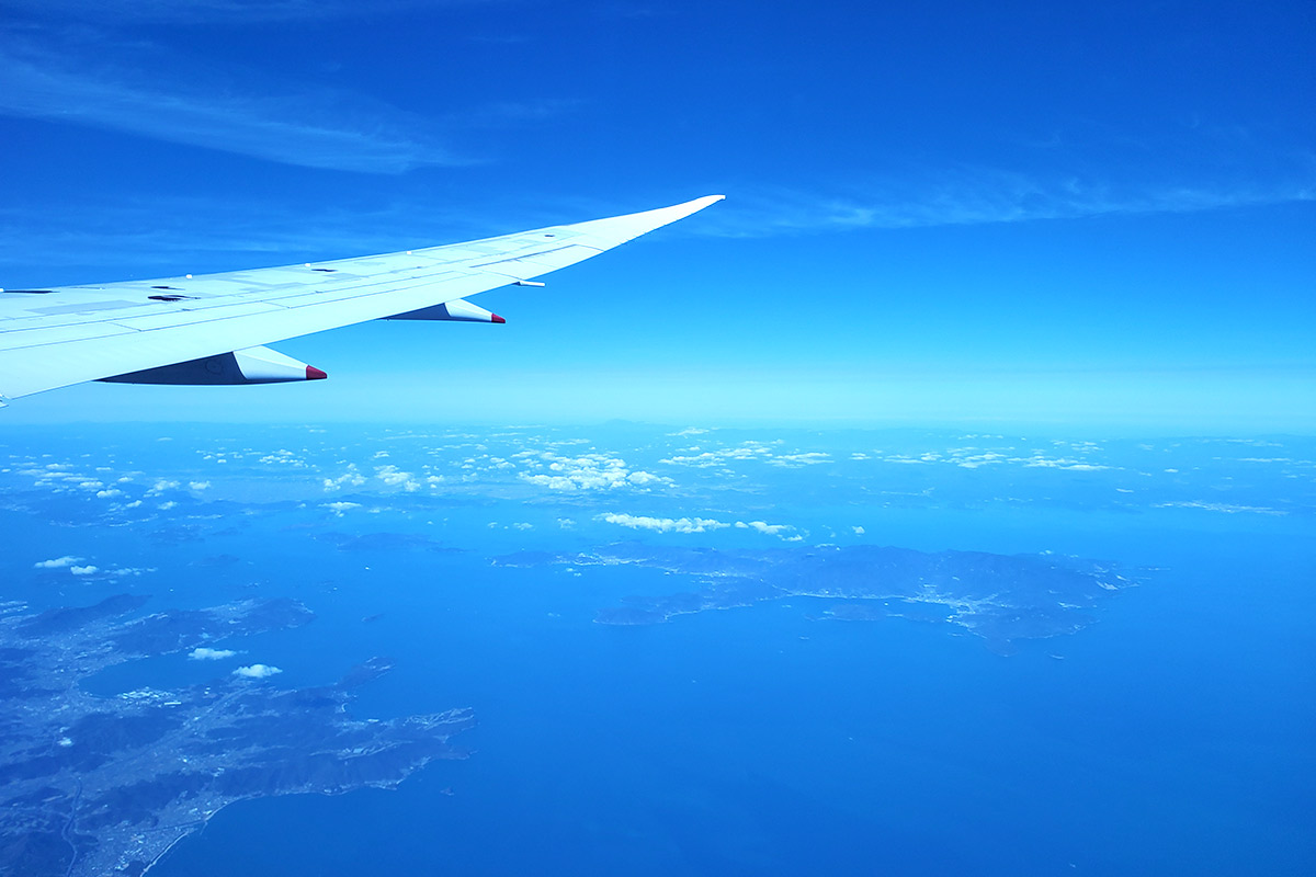 飛行機から見える景色